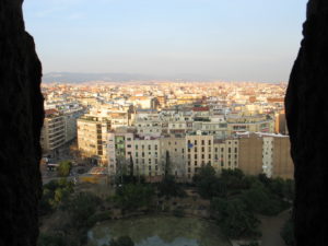 Vista dalle guglie della Sagrada Familia.