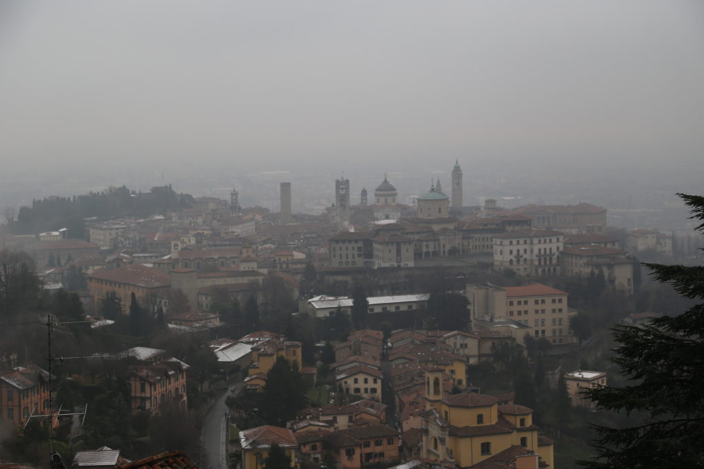 Bergamo alta. Panorama da S. Vigilio