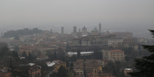 Bergamo alta. Panorama da S. Vigilio