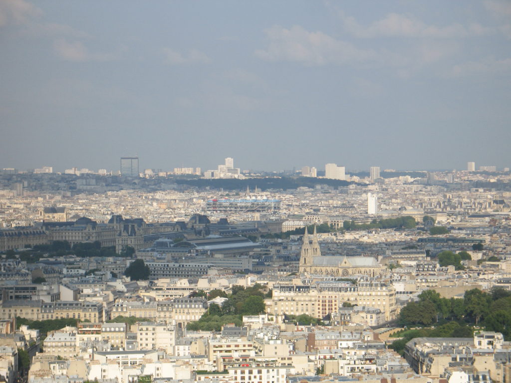 Panorami dalla cima della Torre Eiffel.