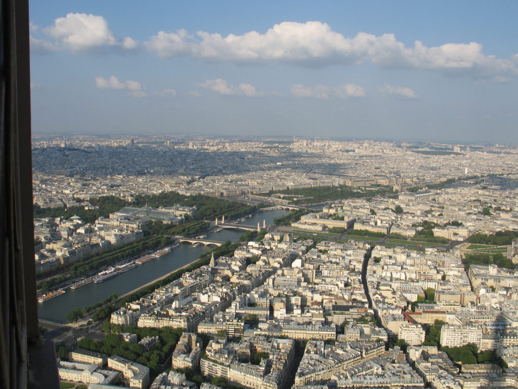 Panorami dalla cima della Torre Eiffel.