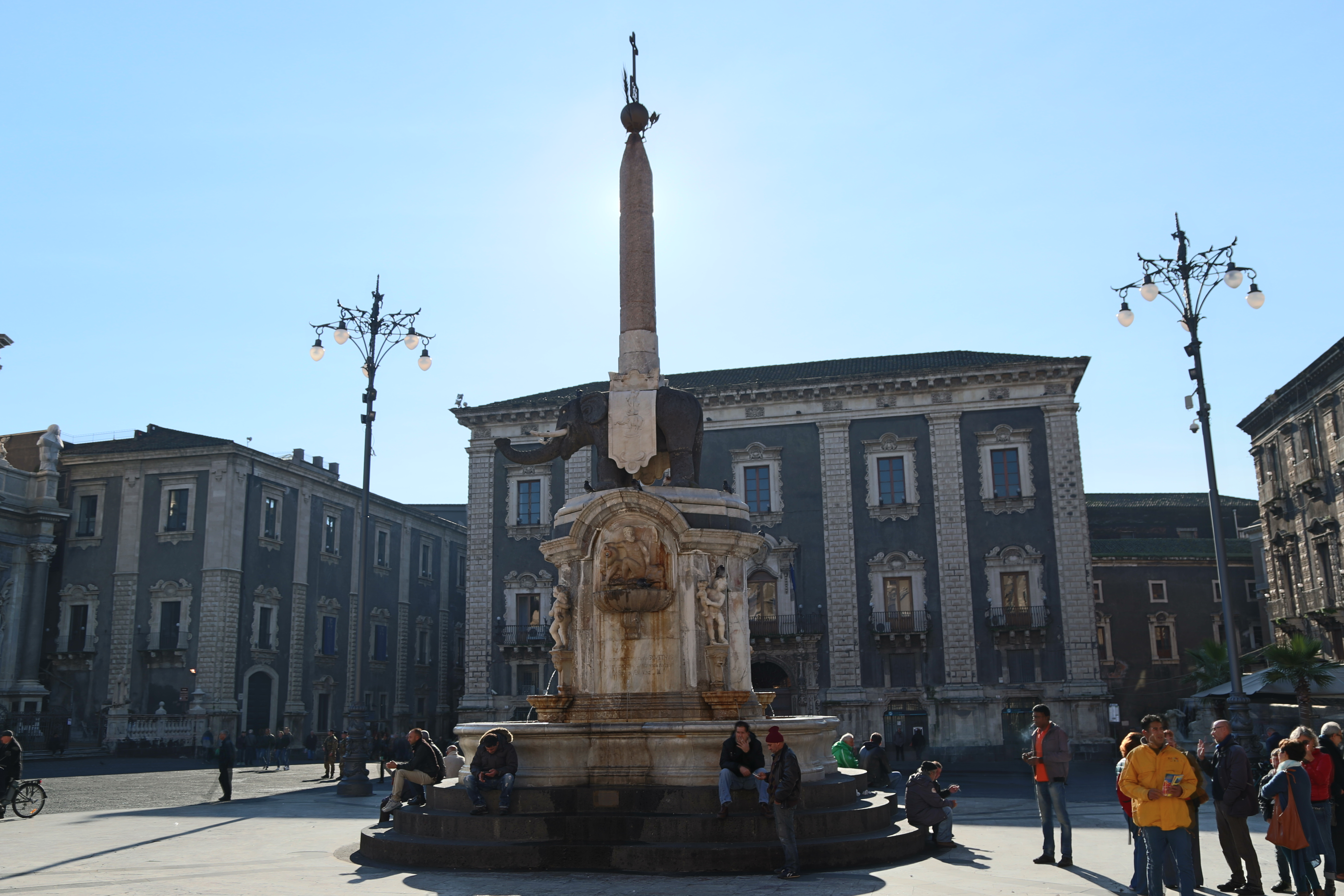 Piazza del Duomo, la fontana dell'elefante.