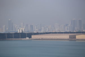 Skyline di Manama dal porto.